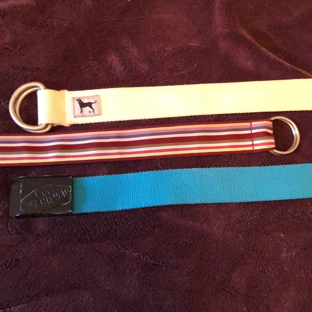 Canvas belt trio